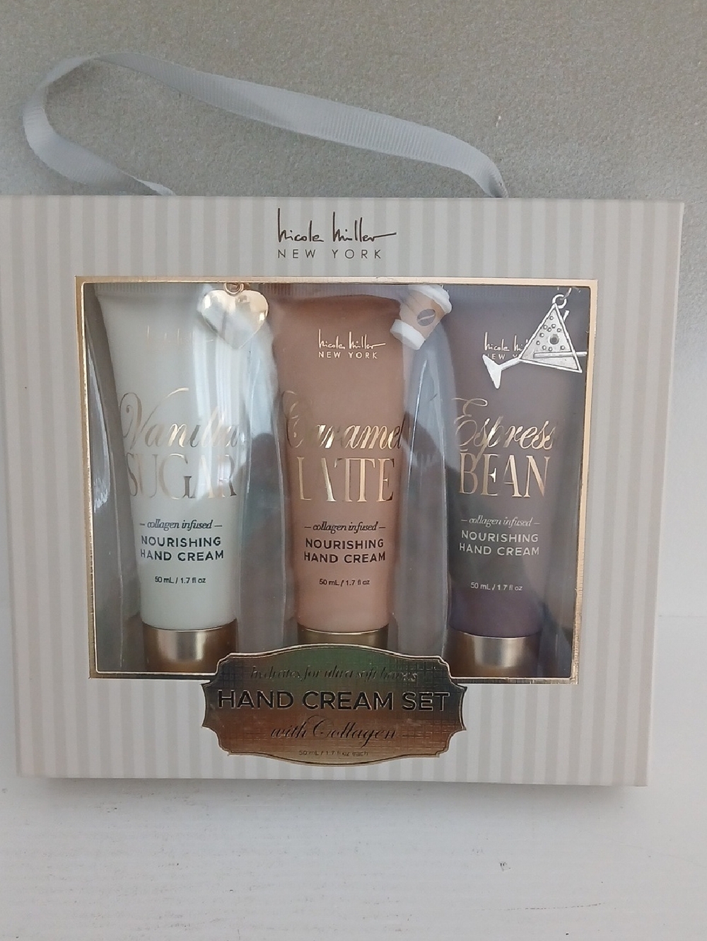 Nicole Miller Hand Cream Set - White, Beige, Brown